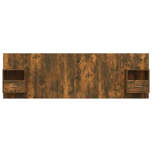 Lumarko Wezgłowie z szafkami, przydymiony dąb, materiał drewnopochodny - Inne meble do sypialni - miniaturka - grafika 5