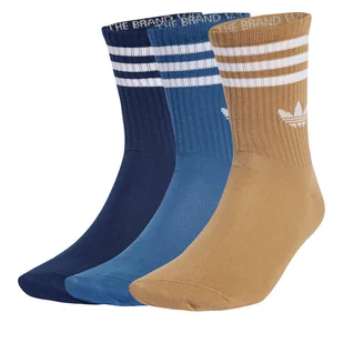 Zestaw 3 par wysokich skarpet unisex adidas 3-Stripes JZ4941 Kolorowy - Skarpetki męskie - miniaturka - grafika 1