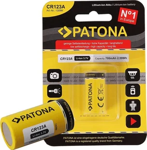 Akumulator Patona Akumulator Patona Premium PA-BA-1309 Standard CR123A 16340 LI-ION 3,7V 700MAH - Akumulatory do aparatów dedykowane - miniaturka - grafika 1