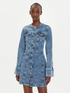 Pepe Jeans Sukienka jeansowa PL953549 Niebieski Regular Fit - Sukienki - miniaturka - grafika 1
