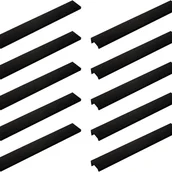 Zawiasy, okucia i inne akcesoria - 10 czarnych uchwytów do szuflad do mebli kuchennych (160 mm, czarne) - miniaturka - grafika 1