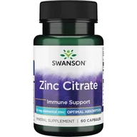 Witaminy i minerały dla sportowców - SWANSON Cytrynian Cynku 50 mg 60 kapsułek Wysokie Stężenie - miniaturka - grafika 1