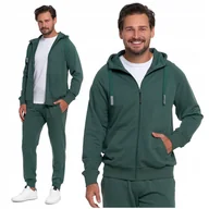 Bluzy męskie - BLUZA MĘSKA Dresowa Rozpinana z Kapturem Gładka z Kieszeniami MORAJ XL - miniaturka - grafika 1