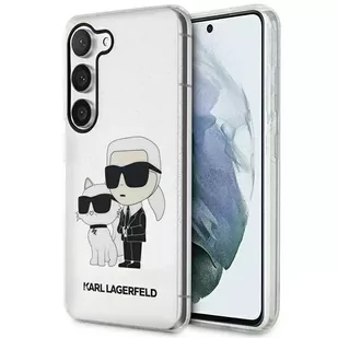 Etui ochronne na telefon Karl Lagerfeld KLHCS23MHNKCTGT do Samsung Galaxy S23+ Plus S916 transparent hardcase Gliter Karl&Choupette - Etui i futerały do telefonów - miniaturka - grafika 1