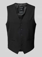 Kamizelki męskie - Kamizelka do garnituru o kroju slim fit z krótkimi rozcięciami po bokach model ‘s.O PURE’ - miniaturka - grafika 1