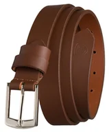 Paski - Pasek damski Peterson do spodni ze skóry naturalnej srebrna klamra bezniklowa brązowy 115 - miniaturka - grafika 1