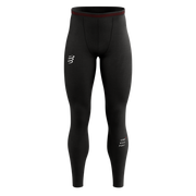 Spodnie sportowe męskie - COMPRESSPORT kompresyjne legginsy do biegania męskie UNDER CONTROL TIGHTS czarne - miniaturka - grafika 1