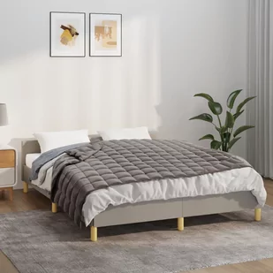 vidaXL Koc obciążeniowy, szary, 140x200 cm, 6 kg, tkanina - Koce - miniaturka - grafika 1