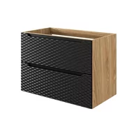 Szafki łazienkowe - Szafka łazienkowa pod umywalkę Comad Ocean 80 cm czarny/jasne drewno 82-80-2S - miniaturka - grafika 1