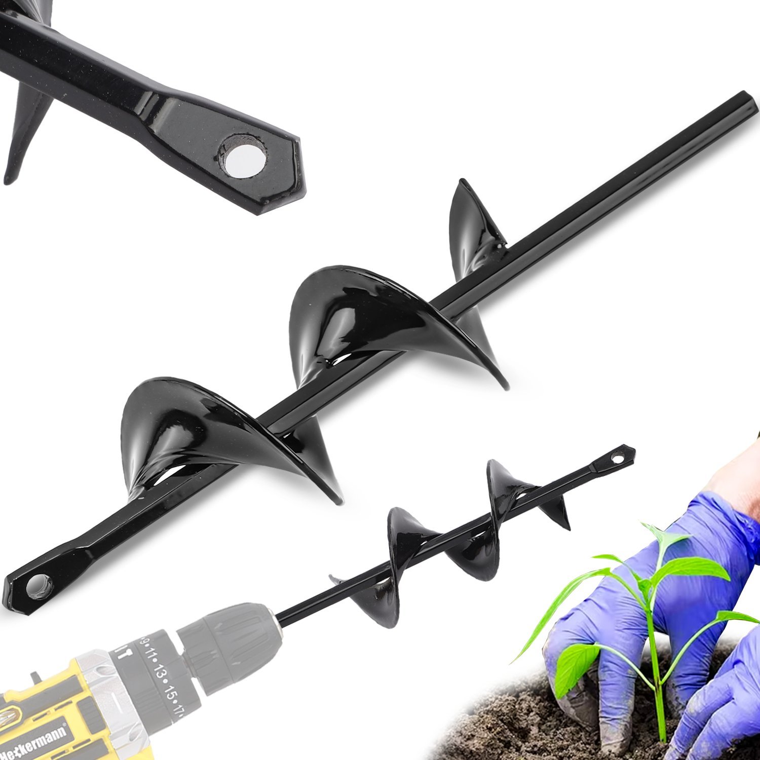 Heckermann Wiertło ogrodowe Świder Wiertnica glebowa 5x22cm