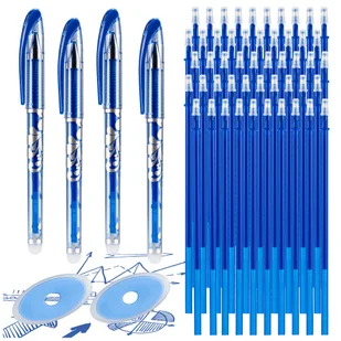 Długopis Zmazywalny Niebieski, Zestaw, Wkłady i Gumki - Długopisy - miniaturka - grafika 1