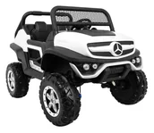 Pojazdy elektryczne dla dzieci - NoName Pojazd Mercedes BENZ UNIMOG Biały PA.UNIMOG.BI - miniaturka - grafika 1