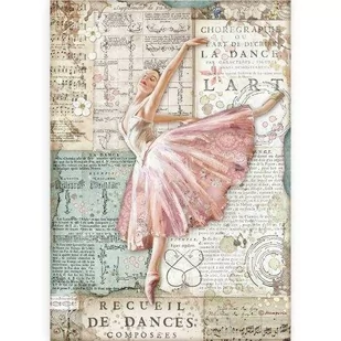 Papier ryżowy, A4 Passion baletnica - Decoupage - miniaturka - grafika 1