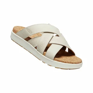Damskie Klapki KEEN ELLE MIXED SLIDE KE-1027275 – Beżowy - Klapki i japonki damskie - miniaturka - grafika 1