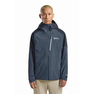 Męska kurtka przeciwdeszczowa Jack Wolfskin EAGLE PEAK 2L JKT M midnight sky - M - Kurtki męskie - miniaturka - grafika 1