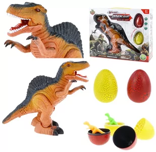 Dinozaur interaktywny chodzi, ryczy, świeci + jaja - Figurki dla dzieci - miniaturka - grafika 1