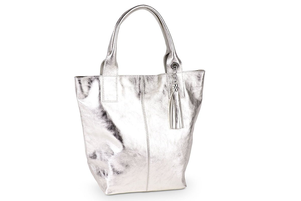 Torba Skórzana Vera Pelle Olivia Złota