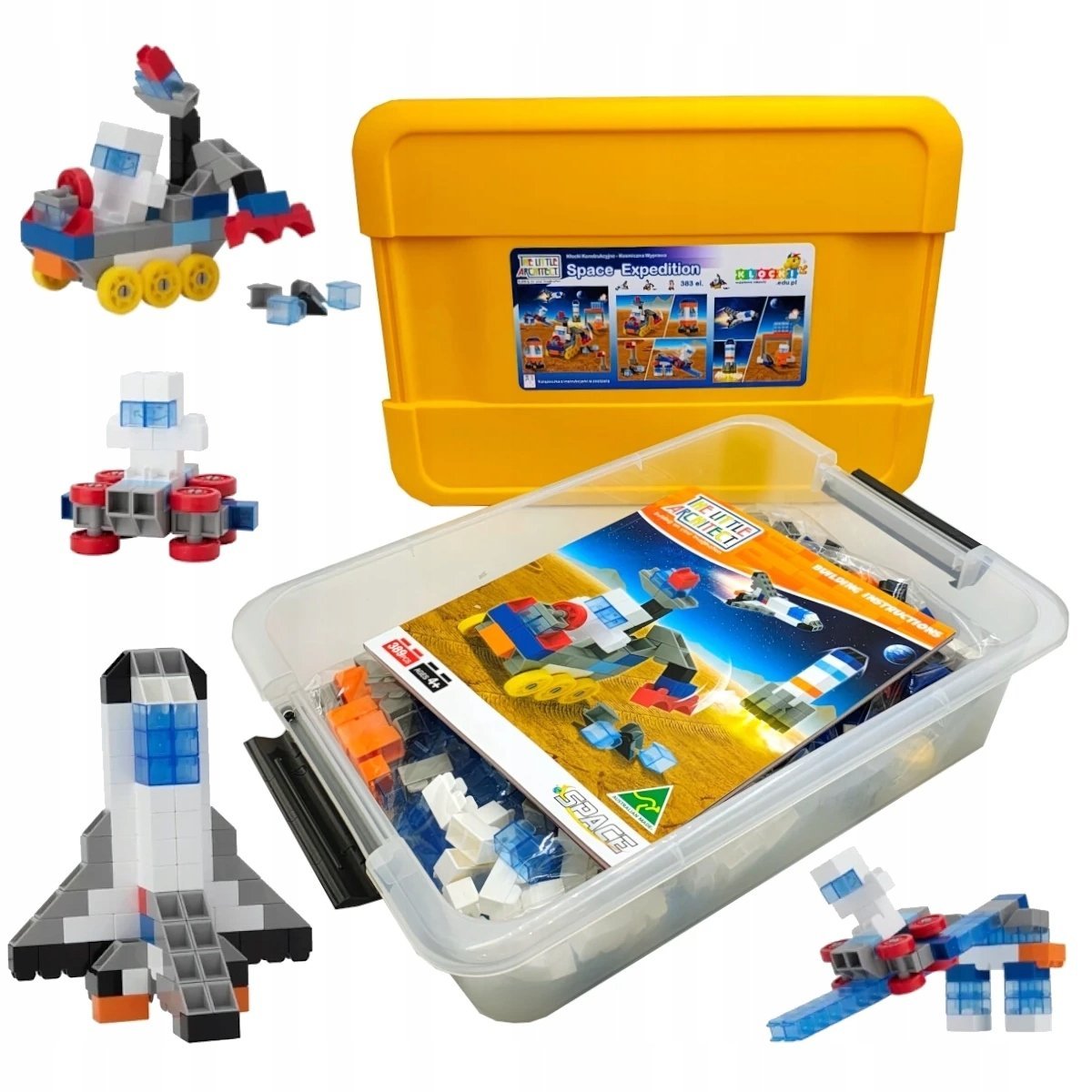 Klocki konstrukcyjne Little Architect Space 383 el. kreatywny zestaw 4+