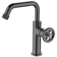 Baterie umywalkowe - Laveo Bateria umywalkowa stojąca z wylewką L MURO grafit BAU 925D - miniaturka - grafika 1