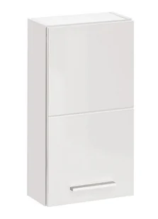 Szafka wisząca, górna, łazienkowa, Twist, 30x15x55 cm, biały, połysk - Szafki łazienkowe - miniaturka - grafika 1