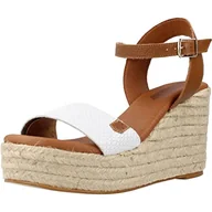 Trampki damskie - POPA Klin Wysokie Bandon Snake Biały, Trampki Damskie, Biały, 37 EU - miniaturka - grafika 1