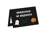 Halloween - Zaproszenia Halloween Duch Kot Dynia - 6 szt. - miniaturka - grafika 1