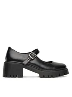 Półbuty damskie - DeeZee Półbuty 1755-1 Czarny - miniaturka - grafika 1