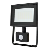 Lampy ogrodowe - BEMKO C64-S-LFK2-030BL-4K NAŚWIETLACZ LED SMD KASTEL 30W 4000K 2520LM IP65 CZARNY CZ. PIR - miniaturka - grafika 1