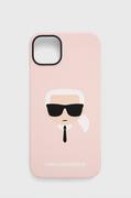 Etui i futerały do telefonów - Karl Lagerfeld etui na telefon iPhone 14 Plus 6,7" kolor różowy KLHMP14MSLKHLP - miniaturka - grafika 1