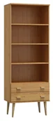 Regały - Regał drewniany Venuci 2 szuflady 89 cm olcha - miniaturka - grafika 1