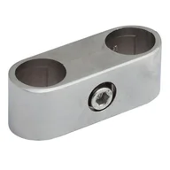 Meble modułowe i akcesoria - Złącze podwójne równoległe Ø25 chrom - miniaturka - grafika 1