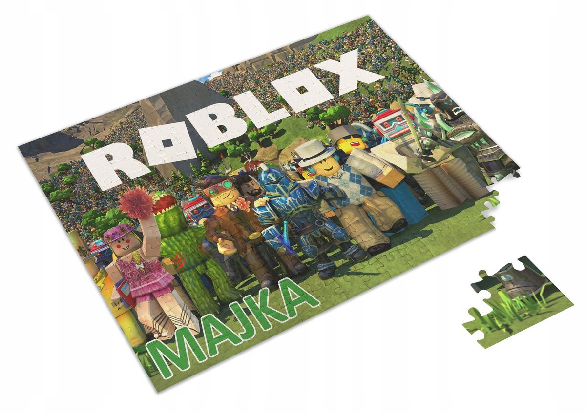 Puzzle + IMIĘ + pudełko Roblox Man Face A3 120 el.