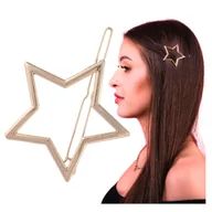 Ozdoby do włosów - Spinka Wsuwka Złota do Włosów Ozdobna Gwiazda Metalowa Lekka i Wytrzymała - miniaturka - grafika 1
