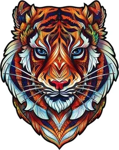 Pan i Pani Gadżet Puzzle Drewniane Dla Dorosłych Kolory Śliczny Tygrys - Układanki dla dzieci - miniaturka - grafika 1