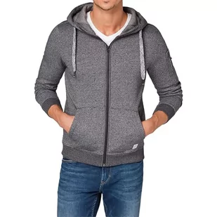 Bluza męska Tom Tailor Hoodie Zipper dresowa z kapturem szara-M - Bluzy męskie - miniaturka - grafika 1