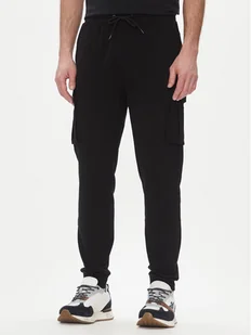 Aeronautica Militare Spodnie dresowe 251PF860F459 Czarny Regular Fit - Spodnie sportowe męskie - miniaturka - grafika 1