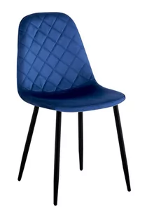Krzesło aksamitne ORLANDO Velvet Granatowe - Krzesła - miniaturka - grafika 2