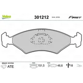 Klocki hamulcowe - VALEO Zestaw klocków hamulcowych, hamulce tarczowe 301212 - miniaturka - grafika 1
