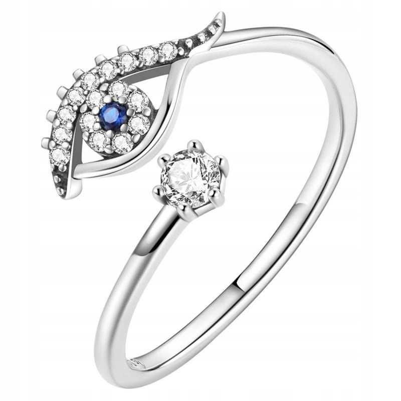 Srebrny Pierścionek Regulowany Pierścionek Oko Srebro 925