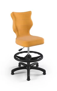 Krzesło Entelo Petit Czarny Velvet 35 rozmiar 4 WK+P - Krzesła obrotowe dla dzieci - miniaturka - grafika 1