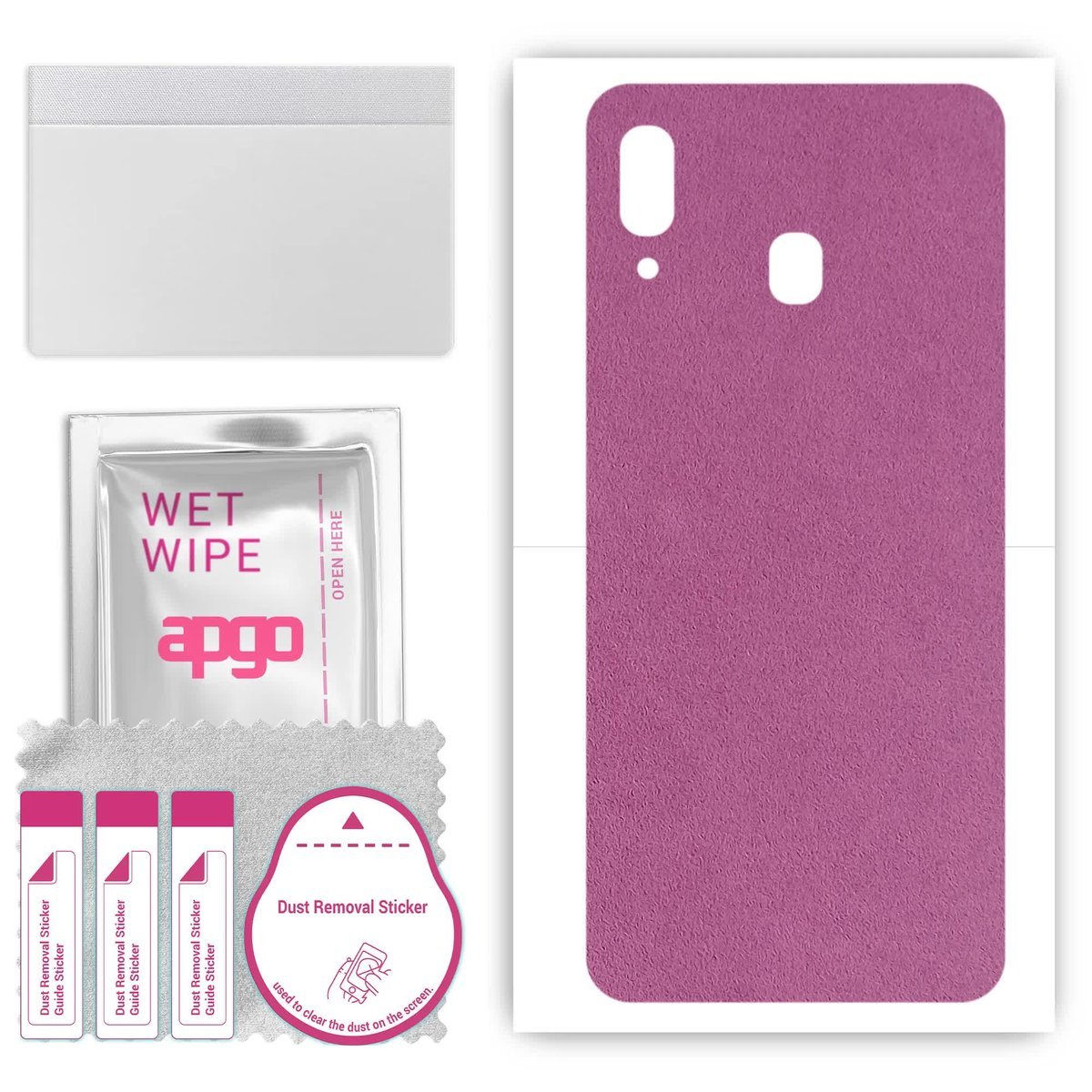 Folia naklejka skórka strukturalna na TYŁ Zamsz do Samsung Galaxy A30 - Zamsz Fioletowy - apgo SKINS