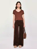 Koszulki i topy damskie - BIG STAR Koszulka w kolorze brązowym - miniaturka - grafika 1