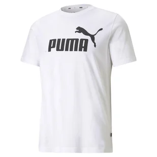 Męska koszulka z logo Essentials PUMA White - Koszulki sportowe męskie - miniaturka - grafika 1
