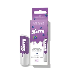 4organic Naturalny Wygładzający Balsam do Ust Berry - Balsamy do ust - miniaturka - grafika 1
