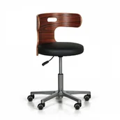 Krzesła i taborety kosmetyczne - B2B Partner Krzesło robocze GINNY, czarne 909017 - miniaturka - grafika 1