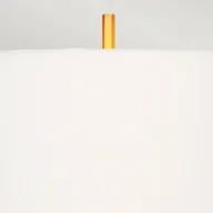 Lampy stojące - Elstead Tekstylna lampa stołowa Apollo mosiądz/biała - miniaturka - grafika 1