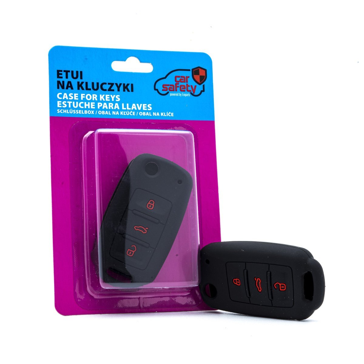 CARSAFETY ETUI SILIKONOWE NA KLUCZYK DO VOLKSWAGEN POLO GOLF JETTA BEZ RYS