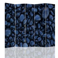Parawany - Parawan dwustronny obrotowy FEEBY, Kamienie Zen Niebieski 180x170 - miniaturka - grafika 1