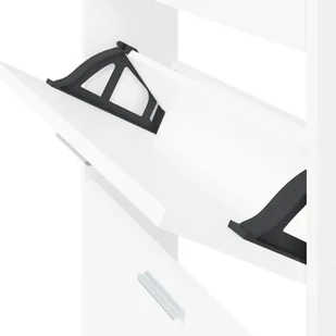 Lumarko Szafka na buty, biały, 59x17x108 cm, materiał drewnopochodny - Szafki na buty - miniaturka - grafika 9