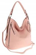 Torebki damskie - The Grace bags Modna Torebka Listonoszka Worek na Ramię LH2569 Pink - miniaturka - grafika 1
